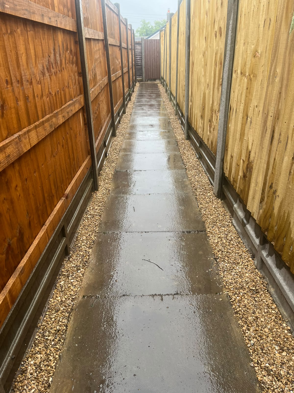 Gravel path cleaning